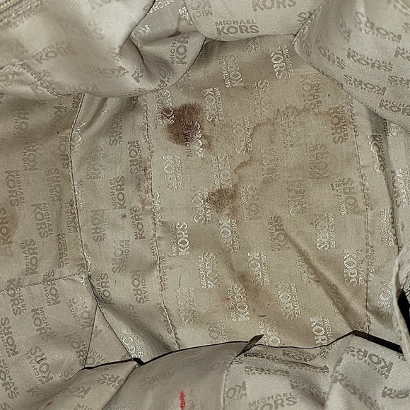 Michael Kors Brown Leather Satchel Shoulder Bag Hobo Tote - Picture 13 of 16